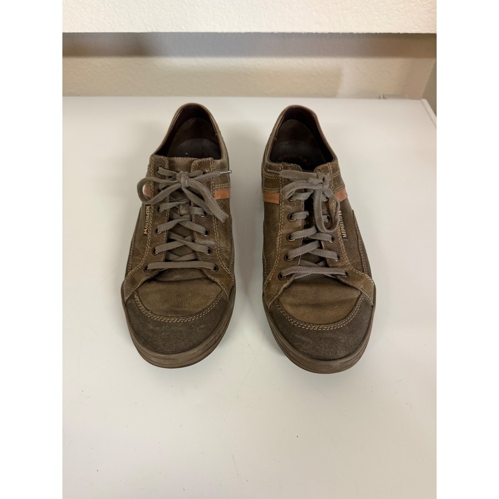Mephisto Mens Brown Leather Suede Walking Sneakers Shoes US 10.5 EUR 10